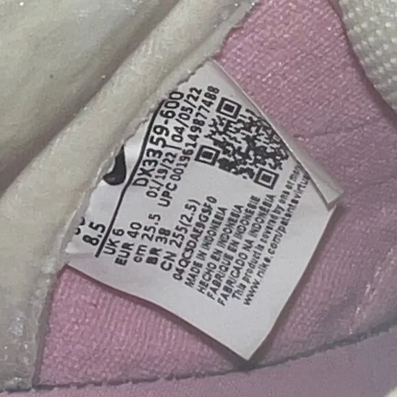 Nike Women’s Dunk High Hoops Pack Pink Size 8.5 DX3359-600