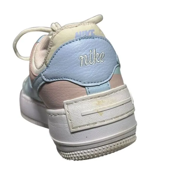 Nike Air Force Ones Pastel Blue Green Pink Size 8.5 Sneakers 2019