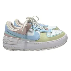 Nike Air Force Ones Pastel Blue Green Pink Size 8.5 Sneakers 2019