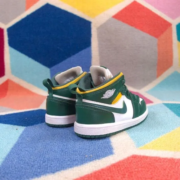 Nike Air Jordan 1 MID (TD) &quot;NOBLE GREEN&quot; (640735 371) Toddler 8 US