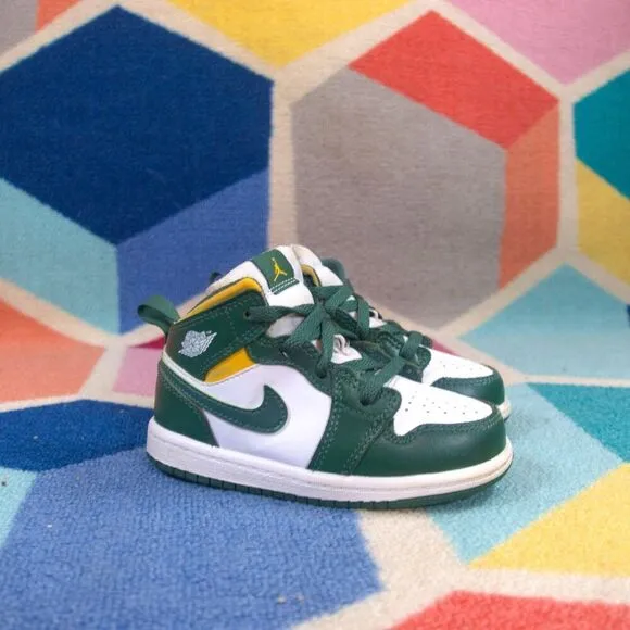 Nike Air Jordan 1 MID (TD) &quot;NOBLE GREEN&quot; (640735 371) Toddler 8 US