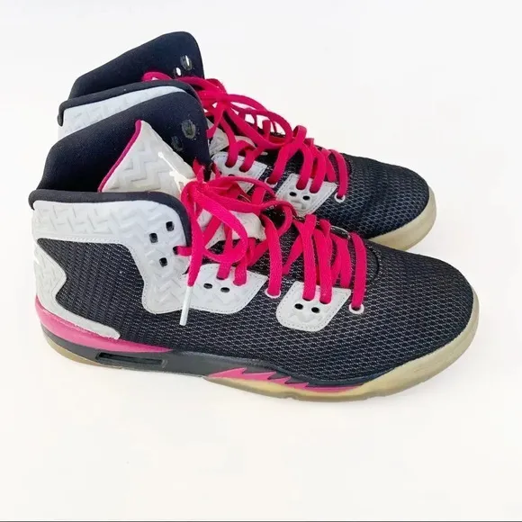 Nike Air Jordan Spike Forty Youth‎ 7 7Y Black Gray Fuchsia Sport 811121-009