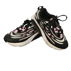 Nike Air Max Girls Running Shoes Size 3Y Pink/Black Casual Sneakers CN7877-101
