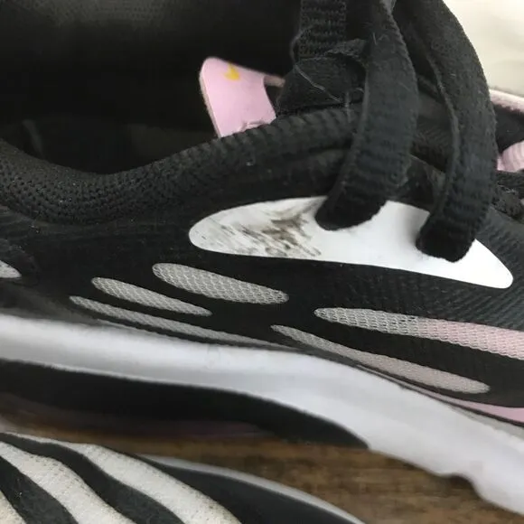 Nike Air Max Girls Running Shoes Size 3Y Pink/Black Casual Sneakers CN7877-101