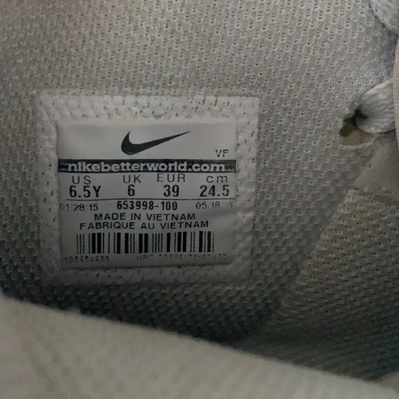 NKE WHITE AIRFORCE 1 HIGH HIGHTOP SNEAKERS YOUTH 6.5