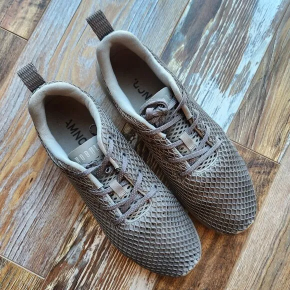 NOBULL Mesh Runner Running Shoes Cushion Lace-Up Clay Gray Unisex M11 W12.5