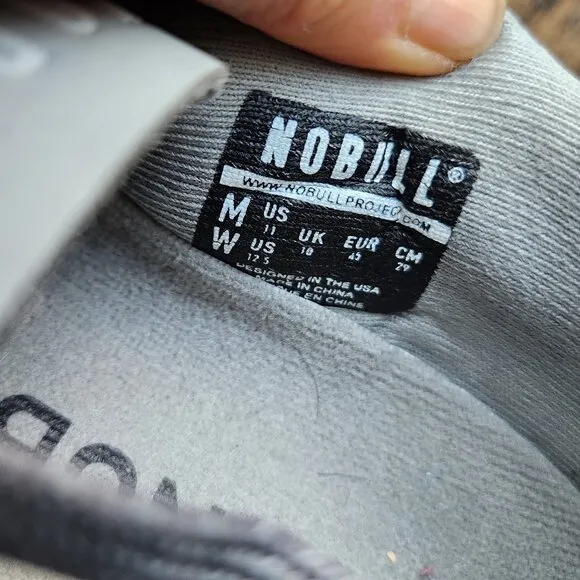 NOBULL Mesh Runner Running Shoes Cushion Lace-Up Clay Gray Unisex M11 W12.5