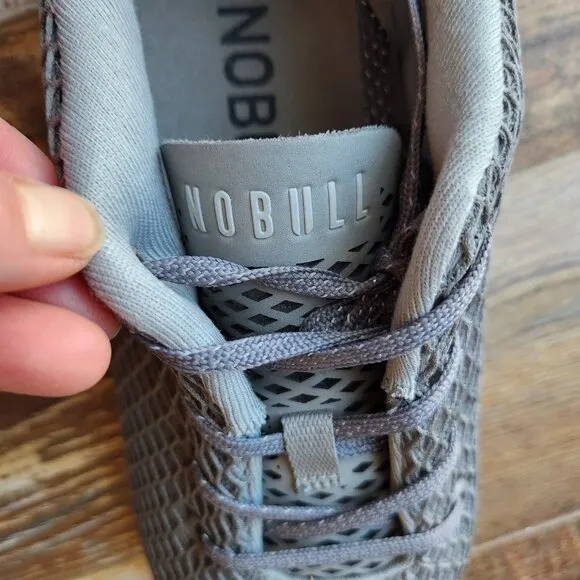NOBULL Mesh Runner Running Shoes Cushion Lace-Up Clay Gray Unisex M11 W12.5