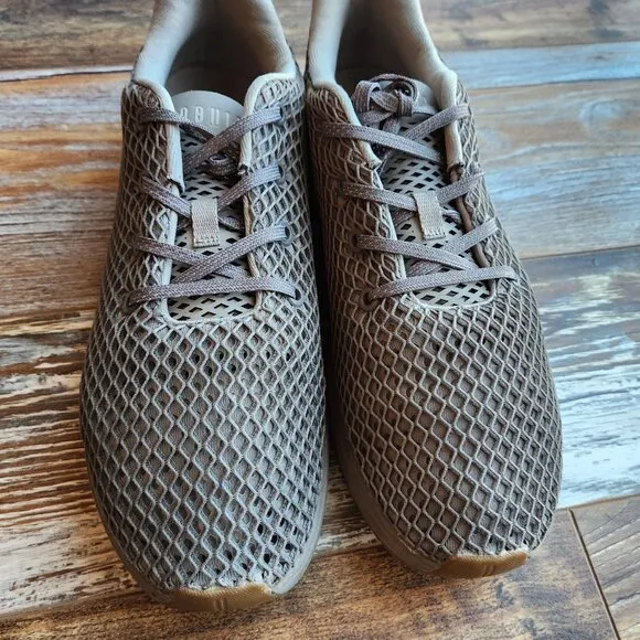 NOBULL Mesh Runner Running Shoes Cushion Lace-Up Clay Gray Unisex M11 W12.5
