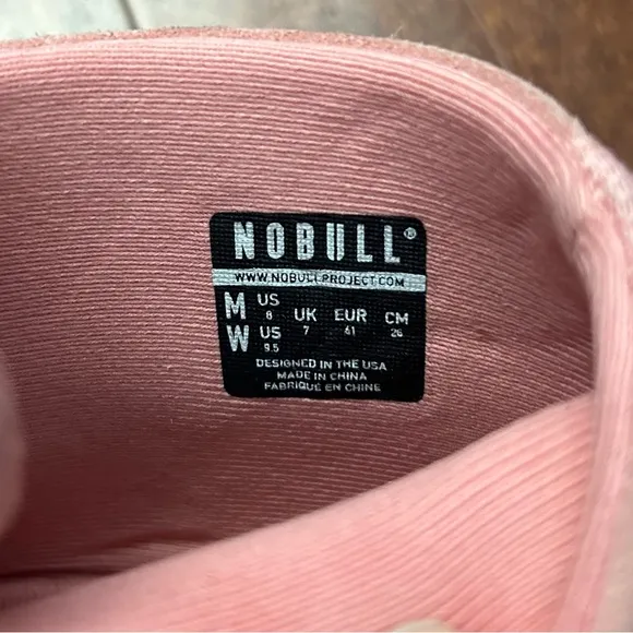 NOBULL Unisex Mid Trainers in Rose Pink Suede, Women’s Size 9.5/Men’s 8