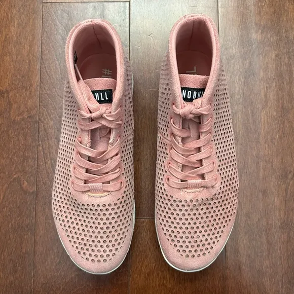 NOBULL Unisex Mid Trainers in Rose Pink Suede, Women’s Size 9.5/Men’s 8