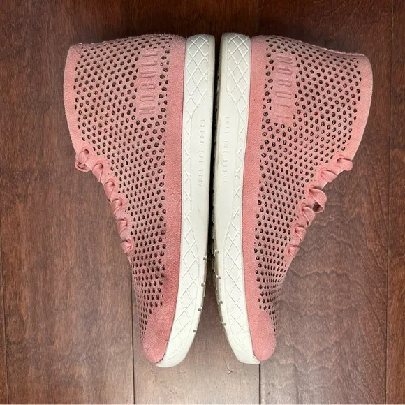 NOBULL Unisex Mid Trainers in Rose Pink Suede, Women’s Size 9.5/Men’s 8