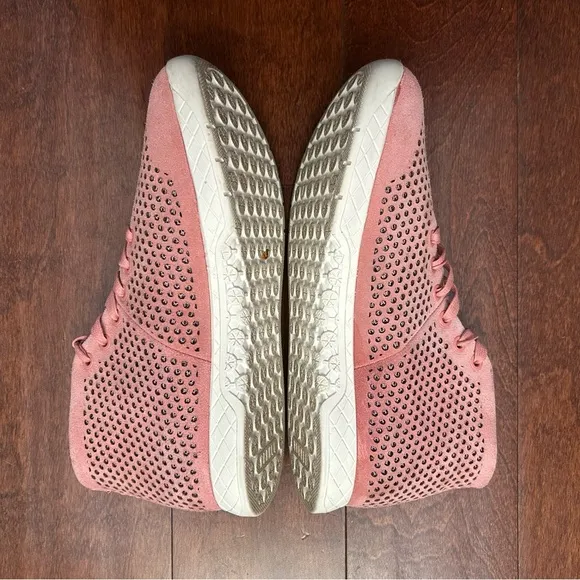 NOBULL Unisex Mid Trainers in Rose Pink Suede, Women’s Size 9.5/Men’s 8