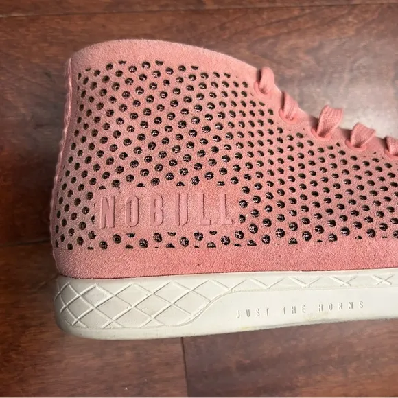 NOBULL Unisex Mid Trainers in Rose Pink Suede, Women’s Size 9.5/Men’s 8