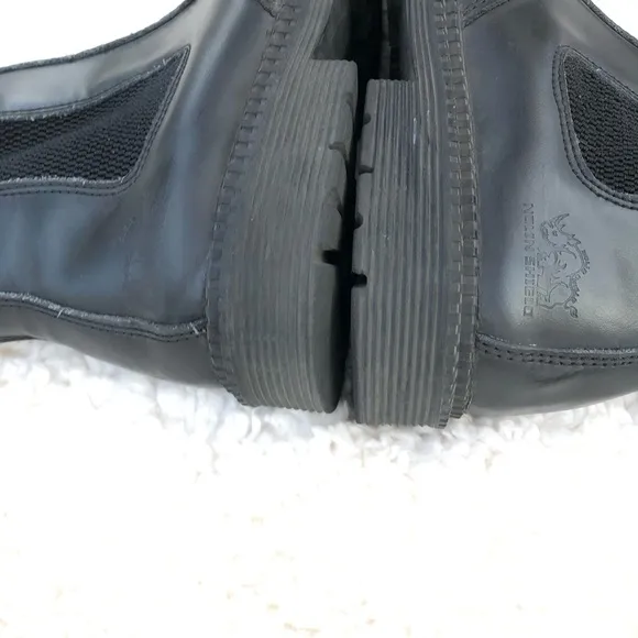 Nolinshield Mens Ankle Boots Black Leather Steel Toe Sz 10.5