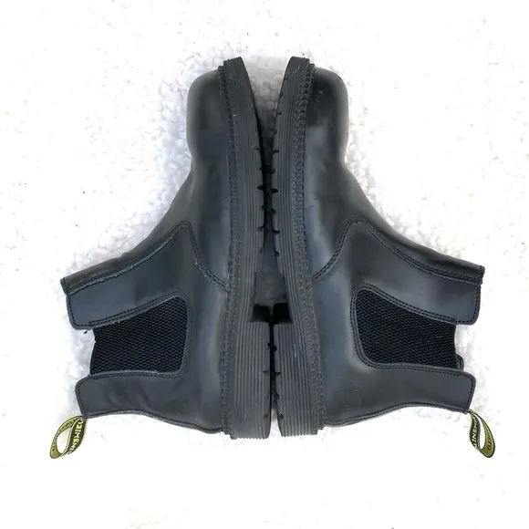 Nolinshield Mens Ankle Boots Black Leather Steel Toe Sz 10.5