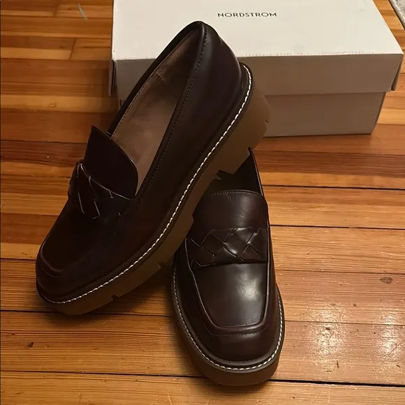 Nordstrom Women’s Burgundy Leather Loafers