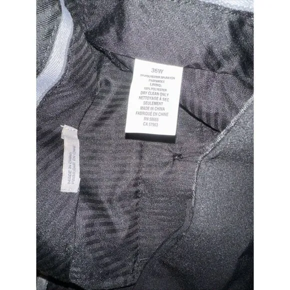 Nordstrom Rack Trim Fit Dress Pants. Size 36x37. Raw Hem Black. NWOT. T
