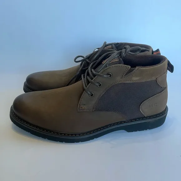 Nunn Bush Men's‎ 9 Wide Denali Waterproof Leather Plain Toe Boots Dark Brown New
