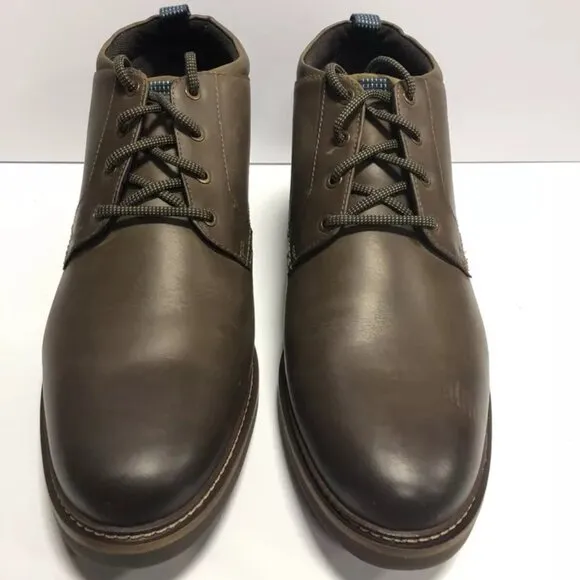 Nunn Bush Men's Ridgetop Plain Toe Boot Brown Leather Size 12 XW