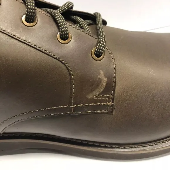 Nunn Bush Men's Ridgetop Plain Toe Boot Brown Leather Size 12 XW