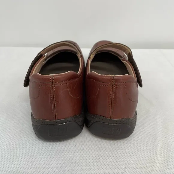 NWOB DREW Women's Heather BROWN Leather Mary Jane Comfort Shoes Sz 8 W