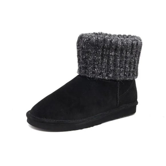NWOB Lamo Leather Boots With Fleece Faux Fur Lining Women's Sz 9 Shoes
