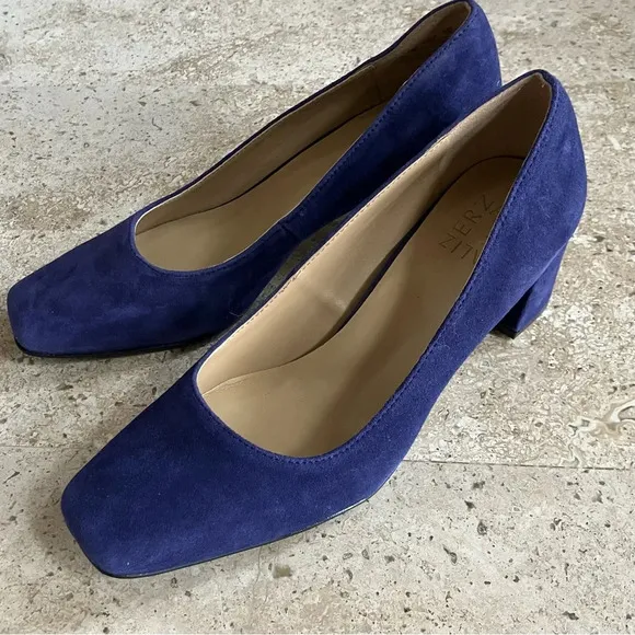 NWOB Naturalizer Karina Haven Blue Suede Pumps Heels 8.5