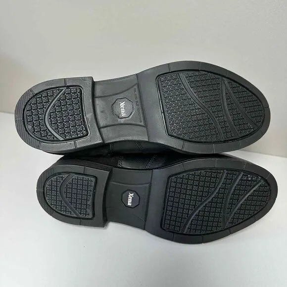 NWOB Xena Size 9 Wide Black‎ Leather Fusion Mt Steel-Toe Safety Boots