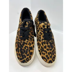 NWOB POLO RALPH LAUREN Leopard Print Sneakers Shoes Soft Fleece US W 4 Y 2