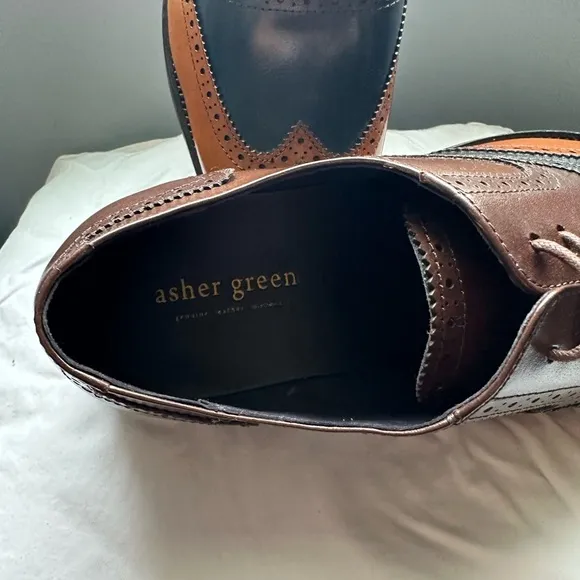 NWOT Asher Green, tricolored Wingtip, Men’s Size 9