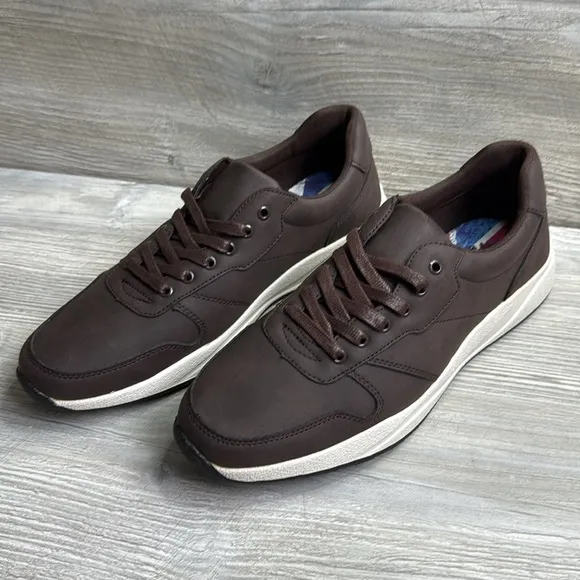NWOT English Laundry Asher Men's Brown Leather Sneakers size 13