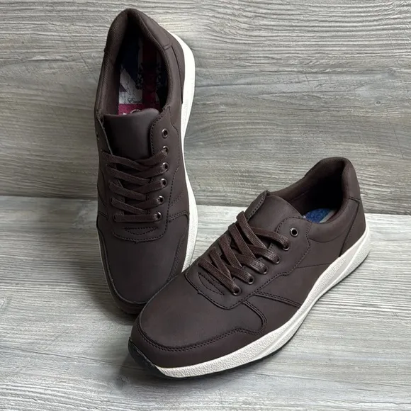 NWOT English Laundry Asher Men's Brown Leather Sneakers size 13