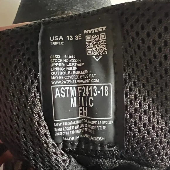 NWOT Hytest FootRests Rival Waterproof Nano Toe 6” Steel Toe Work Boot