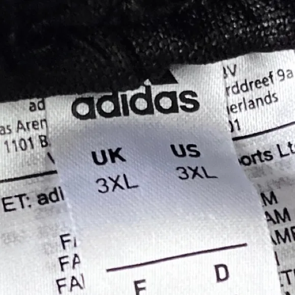 NWOT New Adidas Men’s 3 Stripe Tiro 19 Athletic Pants in Black   White (XXXL)