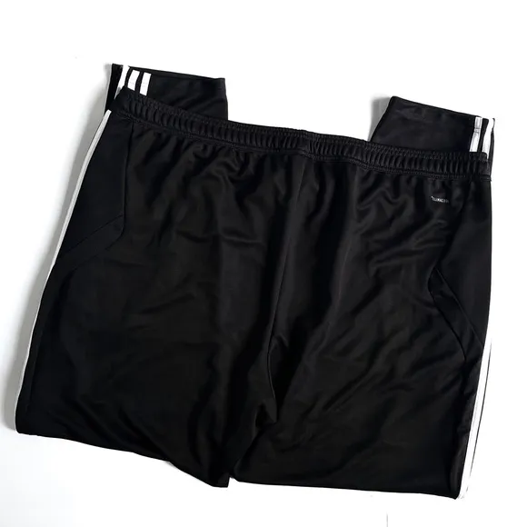 NWOT New Adidas Men’s 3 Stripe Tiro 19 Athletic Pants in Black   White (XXXL)