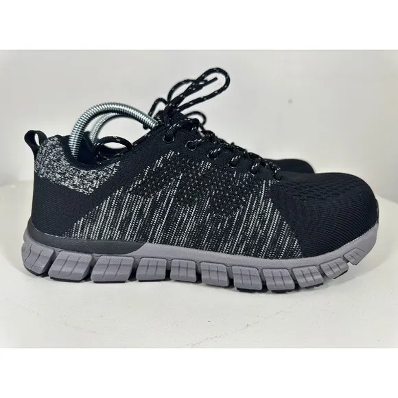 NWOT! Nortiv 8 Work Shoes Steel Toe Safety Black Sneakers Lightweight Size 9