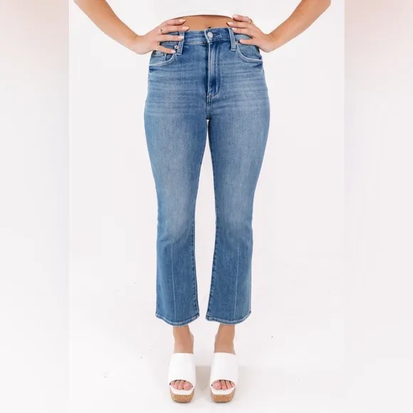 NWOT Pistola Lennon High Rise Crop Boot Jeans, Caravan, Size 26