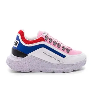 NWOT Rare! MSGM sz 9 Revolve chunky running lace up sneakers in white pink blue
