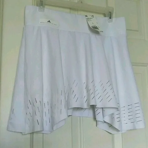 NWT Adidas Stella McCartney white Laser Tennis Skort Skirt Shorts XS