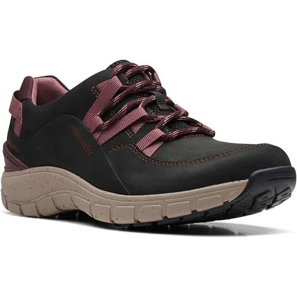NWT Clarks Men's Wave Range Black Combi Shoes-Size 7 M