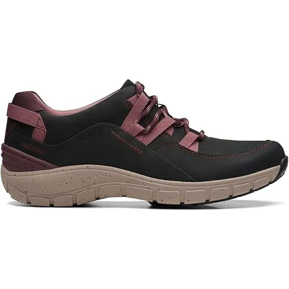 NWT Clarks Men's Wave Range Black Combi Shoes-Size 7 M