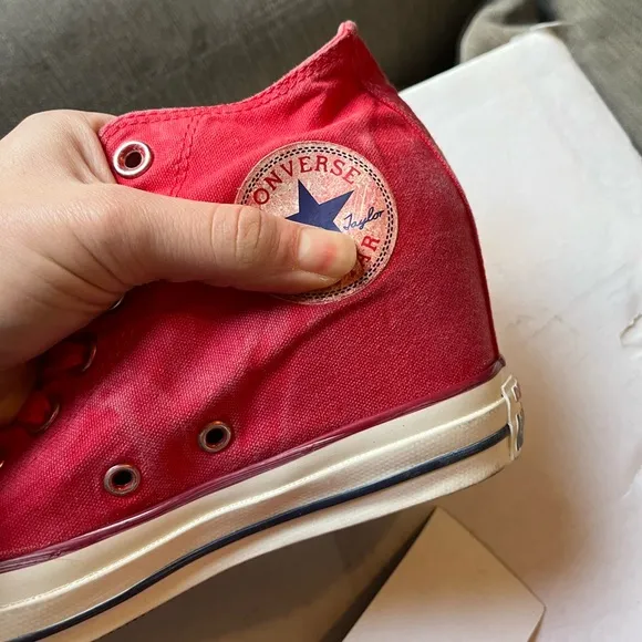 NWT: Converse Women's Red high heel Sneakers