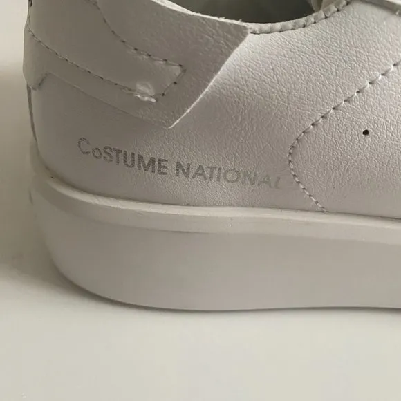 NWT CoSTUME National Chunky White Classic Luxury Sneakers Size EU 38 18800/W