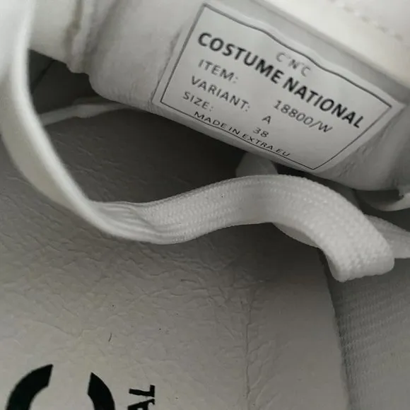 NWT CoSTUME National Chunky White Classic Luxury Sneakers Size EU 38 18800/W