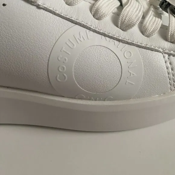 NWT CoSTUME National Chunky White Classic Luxury Sneakers Size EU 38 18800/W