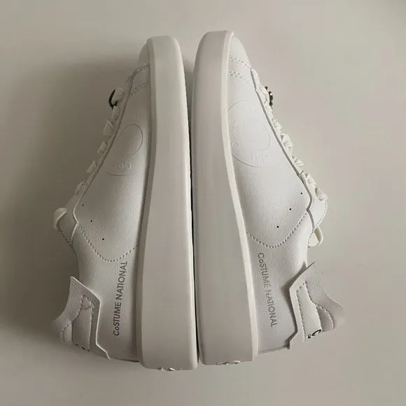 NWT CoSTUME National Chunky White Classic Luxury Sneakers Size EU 38 18800/W