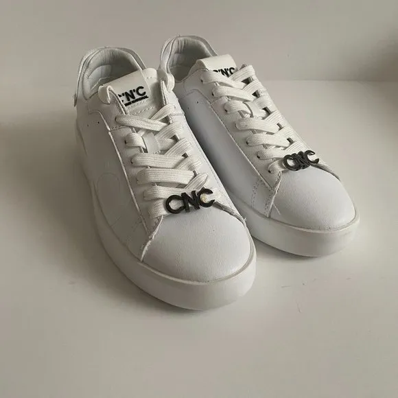 NWT CoSTUME National Chunky White Classic Luxury Sneakers Size EU 38 18800/W