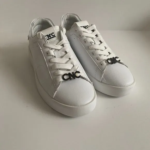 NWT CoSTUME National Chunky White Classic Luxury Sneakers Size EU 38 18800/W