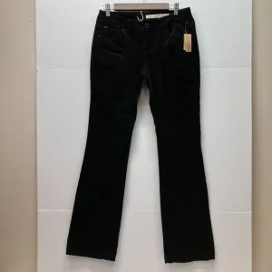 NWT DKNY Jeans Womens Black Ribbed Corduroy Bootcut Pants Size 4